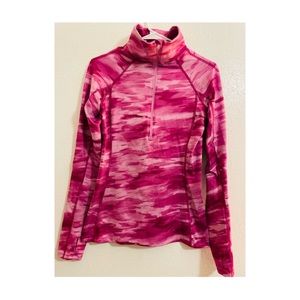 Pink under armour pull over.